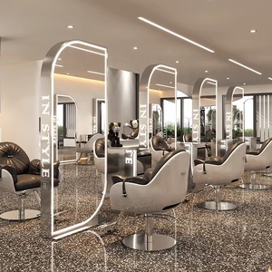 Modern Great Design Aluminum Framed <b>Smart</b> Hairdressing Led Light Hotel <b>Bathroom</b> Wall Salon Beauty <b>Mirrored</b> Furniture - Product Image 1