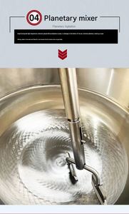 Gran Wok Planetario de Acero Inoxidable Totalmente Automático para Freír y Mezclar Alimentos como Tomate - Product Image 5