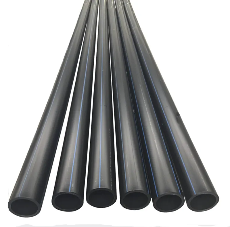 Nhà máy bán cung cấp nước HDPE ống đen nhựa Poly Ống PN10 đường kính 110 125 140 160 180 200 225 250 280 315 mét