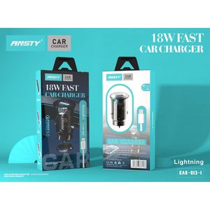 Cargador de Coche Ansty 18W con Carga Rápida y Cable Light-ning Incluido CAR-013-I - Product Image 1