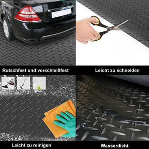 Rouleau de tapis en caoutchouc antidérapant à motif diamant, imperméable et résistant à l'usure, pour salle de sport, atelier, ferme, étable à vaches - Product Image 2