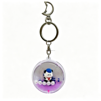 Llaveros de Plástico Líquido Personalizados, Regalo Promocional y Souvenirs, Colgante Decorativo Colorido con Lindos Flotadores 3D