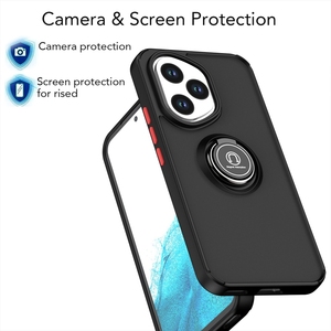 Con soporte de anillo magnético a prueba de golpes Kickstand Hard PC Matte Clear Mobile Phone Case para <span class=keywords><strong>Huawei</strong></span> Honor 400 Lite X8C X7A Cases - Product Image 2