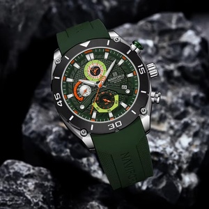 Nouvelle montre NAVIFORCE décontractée, robuste et étanche pour homme, montre sport à quartz, bracelet en silicone souple, chronographe - Product Image 4