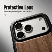Coque de téléphone en bois anti-chute C0146 pour iPhone 16 17 Air 15 Pro 14 13 Pro Max 12 11 18, coque de téléphone en bois pour Samsung S26 Ultra S25