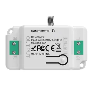 מתג אלחוטי 433MHz מתגי קיר אור חכמים RFSmart מתג אור אלחוטי RF כפתור לחיצה בשלט רחוק