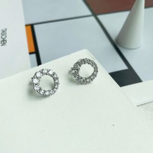 Dylam Classic 925 Sterling <b>Silver</b> Rhodium 18K Gold Plated Hallow Out Circle Round Shape 5A Zirconia <b>Stud</b> <b>Earrings</b> - Product Image 6