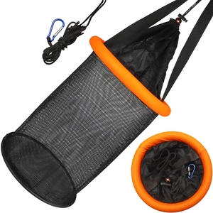 Promotion Dovesun <span class=keywords><strong>Panier</strong></span> de pêche flottant pliable en nylon enduit, filet de capture portable 5/10 Gallons pour écrevisses et poissons-nains - Product Image 1