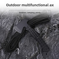 Hache de camping multifonctionnelle en acier inoxydable, outil de sécurité incendie, couteau de survie, couteau EDC à lame fixe