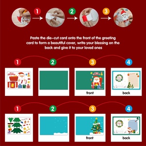 Kit de bricolage créatif pour enfants : maison en papier 3D à décorer, ensemble de jouets de dessin à faire soi-même pour Noël - Product Image 4