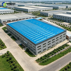 Bâtiment d'entrepôt préfabriqué en acier préfabriqué, durable et résistant aux intempéries, à grande portée, pour atelier et entrepôt - Product Image 1