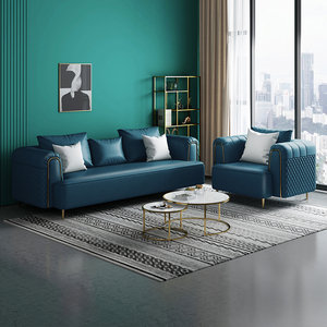 <span class=keywords><strong>Divan</strong></span>-muebles dorados de lujo para sala de estar, diseño moderno y <span class=keywords><strong>barato</strong></span>, 3 + 1 asientos, de tela verde - Product Image 6