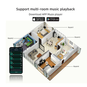 Carte d'amplification audio sans fil, récepteur WiFi 2.4G et BT 5.0 avec amplificateur Hi-Fi intégré, 20Hz-20kHz pour projets de haut-parleurs <span class=keywords><strong>DIY</strong></span> et OEM - Product Image 6