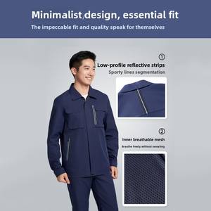 정전기 방지 나일론 작업복 유니섹스 YKK 지퍼 반사 스트립 내구성 맞춤형 로고 B2B 대량 유니폼 - Product Image 3