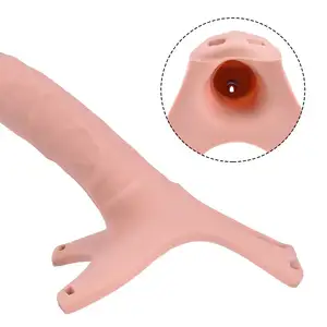 Sıvı silikon horoz halka rahat penis büyütme ekipmanları yapay penis yerleştirilebilir seks oyuncak penis kollu prezervatif