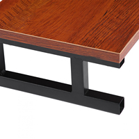 Support d'écran d'ordinateur en bois marron à prix réduit, support de bureau, support TV, certifié CARB, pour table