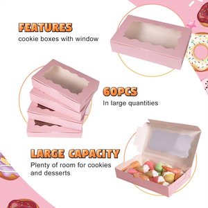 <span class=keywords><strong>Caja</strong></span> para Empacar Donuts con Ventana, <span class=keywords><strong>Caja</strong></span> <span class=keywords><strong>Rectangular</strong></span> Plegable de Papel <span class=keywords><strong>Kraft</strong></span> para Fiestas y Comida para Llevar - Product Image 5