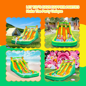 Promoción de stock de abril, precio de fábrica, Tobogán de agua comercial, casa de rebote inflable, tobogán de agua combinado a la venta - Product Image 4
