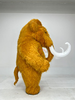 Costume de Mascotte Gonflable Géant de l'Âge Glacier : Éléphant-Mamouth (2m, 2.5m) – Tenues de Mascotte Mani pour Adultes, Idéales pour la Marche