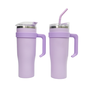 Taza de café con <span class=keywords><strong>vaso</strong></span> de viaje de doble pared de 40oz de acero inoxidable aislado con tapa de plástico para mantener el frío portavasos ecológico - Product Image 1