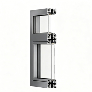 Fenêtre à battant extérieur conforme à la norme américaine NFRC, <span class=keywords><strong>isolation</strong></span> thermique, double <span class=keywords><strong>vitrage</strong></span>, cadre en alliage d'aluminium, fenêtre à <span class=keywords><strong>simple</strong></span> battant - Product Image 2