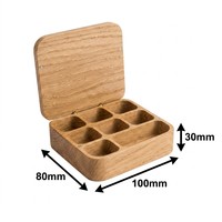 Boîte à pilules en bois de luxe Landy, organiseur de médicaments hebdomadaire 7 jours, boîte de rangement portable pour vitamines et compléments alimentaires, logo personnalisé