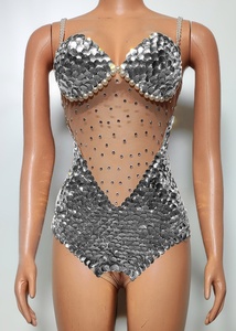 Mode robe à la mode soirée robe à licou luxe cristal strass paillettes body Bikini pour femme - Product Image 6