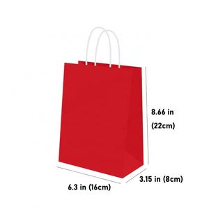 6.3 * 3.1 * 8.7 in Colorful Gift Multi Color Combination <b>Paper</b> Bags Clothing Shopping Bags With Handles Gift Packaging Bags - Product Image 2