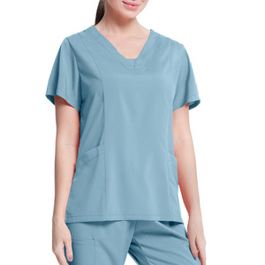 JinTeng 2024, nuevo lanzamiento, uniforme de clínica, uniforme de enfermerí<span class=keywords><strong>a</strong></span> con cuello en V, juegos de limpieza, venta al por mayor, laboratorio, salón de belleza, ropa de trabajo, médico de mascotas, enfermera - Product Image 1