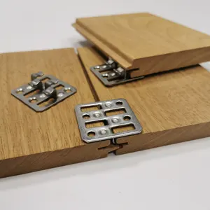 Rivestimento in legno duro per esterni profilo dello schermo antipioggia installa accessori clip in acciaio inossidabile