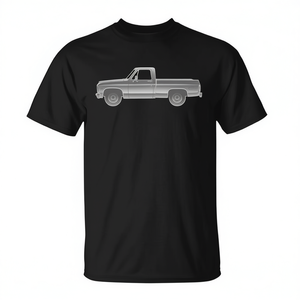 Camiseta con diseño de silueta de perfil lateral Squarebody, diseño de camiones 73-87 - Product Image 2