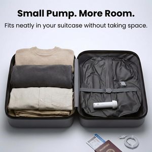 Portable USB <b>Vacuum</b> Pump <b>Vacuum</b> Storage <b>Bag</b> Travel Luggage Organizer Waterproof Airtight Compression <b>Bags</b> for Garments Comforter - Product Image 6