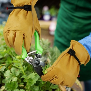 Guanti da lavoro in pelle Grip guanto da giardinaggio in pelle bovina resistente per uomo e donna - Product Image 4