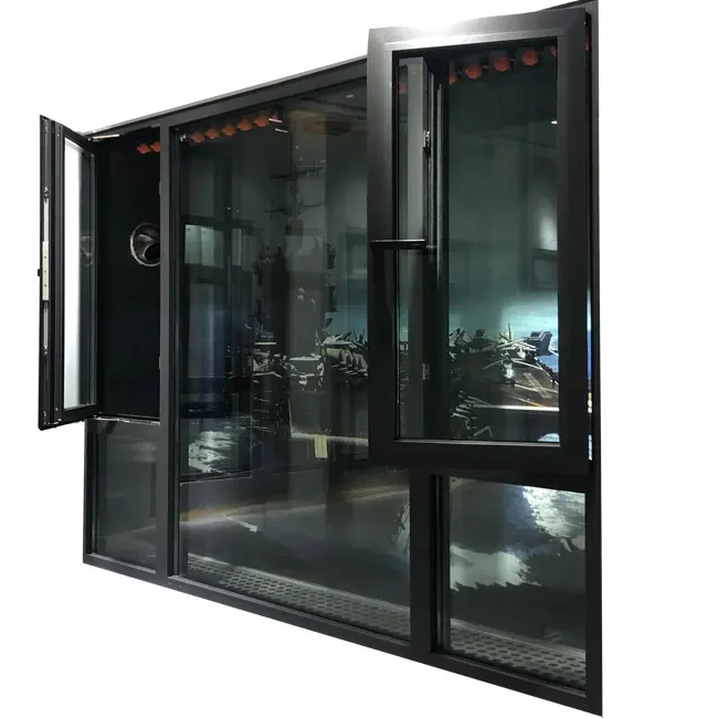 AS 2047 стандартные изолированные стеклянные окна толщина 2,0 мм огромное алюминиевое створчатое окно