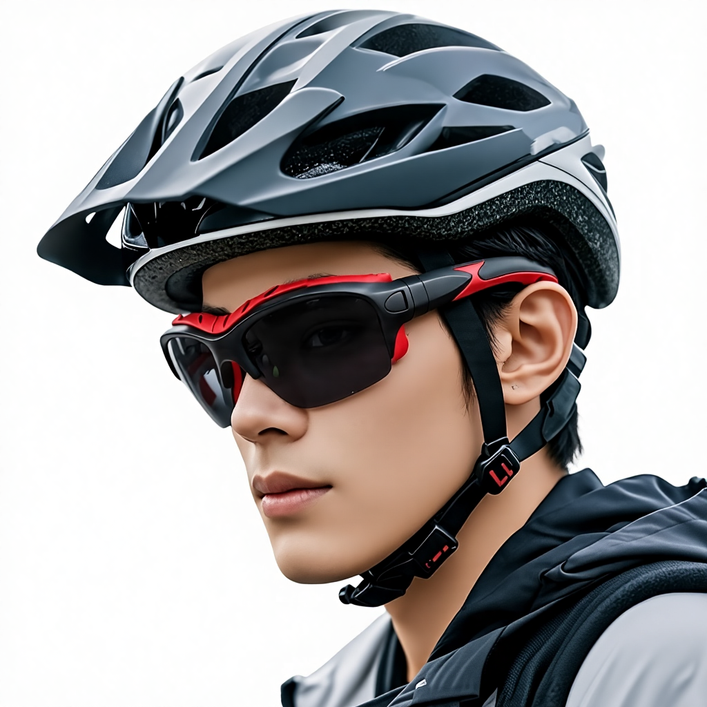 Unisex UV400 Half Frame Cycling Sunglasses New Trend Windproof Sports Eyewear with Blue Lens Made From PC Material