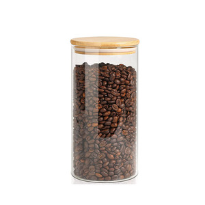 Wholesale 8OZ 16OZ Borosilicate Glass Storage Jar with Bamboo Lid