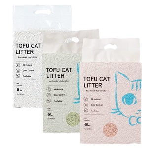 Litière pour chat en tofu végétal en gros, en stock, désodorisante, absorption rapide, forte absorption, élimination des odeurs - Product Image 5