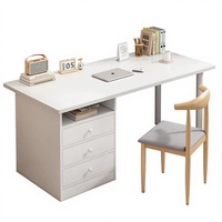 Bureau d'ordinateur à domicile avec chaise, table de bureau simple pour étudiants et coiffeuse pour chambre de fille