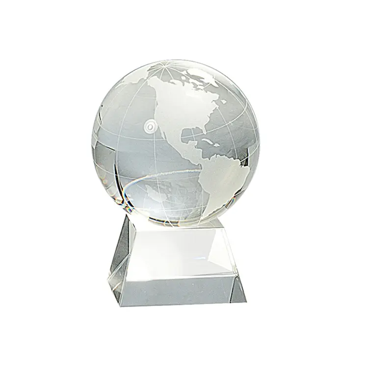 Trofeo sportivi di cristallo del mondo di arte artigianale di alta qualità con Logo personalizzato a buon mercato all'ingrosso