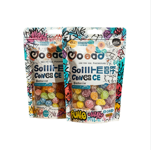 Bolsa de caramelos a prueba de humedad con Impresión digital personalizada Ziplock bolsa de pie de grado alimenticio para embalaje de aperitivos de chocolate con ventana - Product Image 5