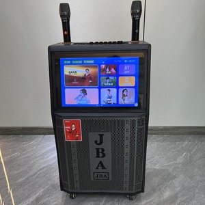 JBA Outdoor Square Dance Speaker With Screen Karaoke Portable Home KTV Speaker With 2 Microphones Rechargeable Battery - Product Image 1