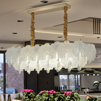 Lustre de luxe personnalisé en usine Plafonnier Lustres en verre pour salon Restaurant Suspension