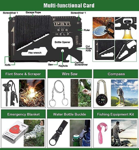 Popular Kit de Supervivencia SOS Adventure 14 en 1, Juego de Herramientas Esenciales para Supervivencia y Kit de Emergencia Táctico para Senderismo en la Naturaleza - Product Image 5