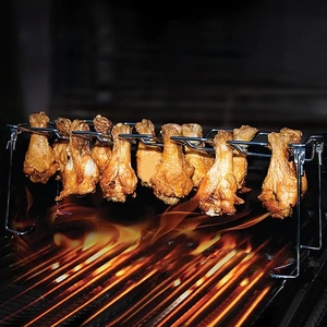 Baquetas <span class=keywords><strong>de</strong></span> Acero Inoxidable para Barbacoa, Soporte para <span class=keywords><strong>Asador</strong></span> <span class=keywords><strong>de</strong></span> Pata <span class=keywords><strong>de</strong></span> Pollo, Ala, Horno, <span class=keywords><strong>Asador</strong></span>, Baquetas, Acero Inoxidable, Barbacoa - Product Image 2