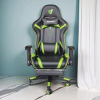JERTECH GR101 DDP Chaise de joueur blanche personnalisée avec oreiller Chaise ergonomique pour ordinateur de bureau et équipement de jeu