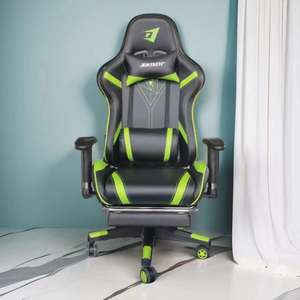 JERTECH <span class=keywords><strong>GR101</strong></span> DDP Chaise de joueur blanche personnalisée avec oreiller Chaise ergonomique pour ordinateur de bureau et équipement de jeu - Product Image 3