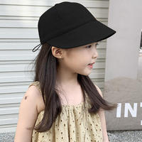 Sombrero de Protección Solar de PVC de 6 Paneles para Niños, Unisex, con Hebilla Metálica, Bordado a Mano, Estilo Primavera/Otoño, Diseño de Pescador con Visera