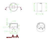 Support de lentille LED unique en gros, optique PMMA Peerless, faisceau de projecteur calibré pour lampe torche 1W 3W