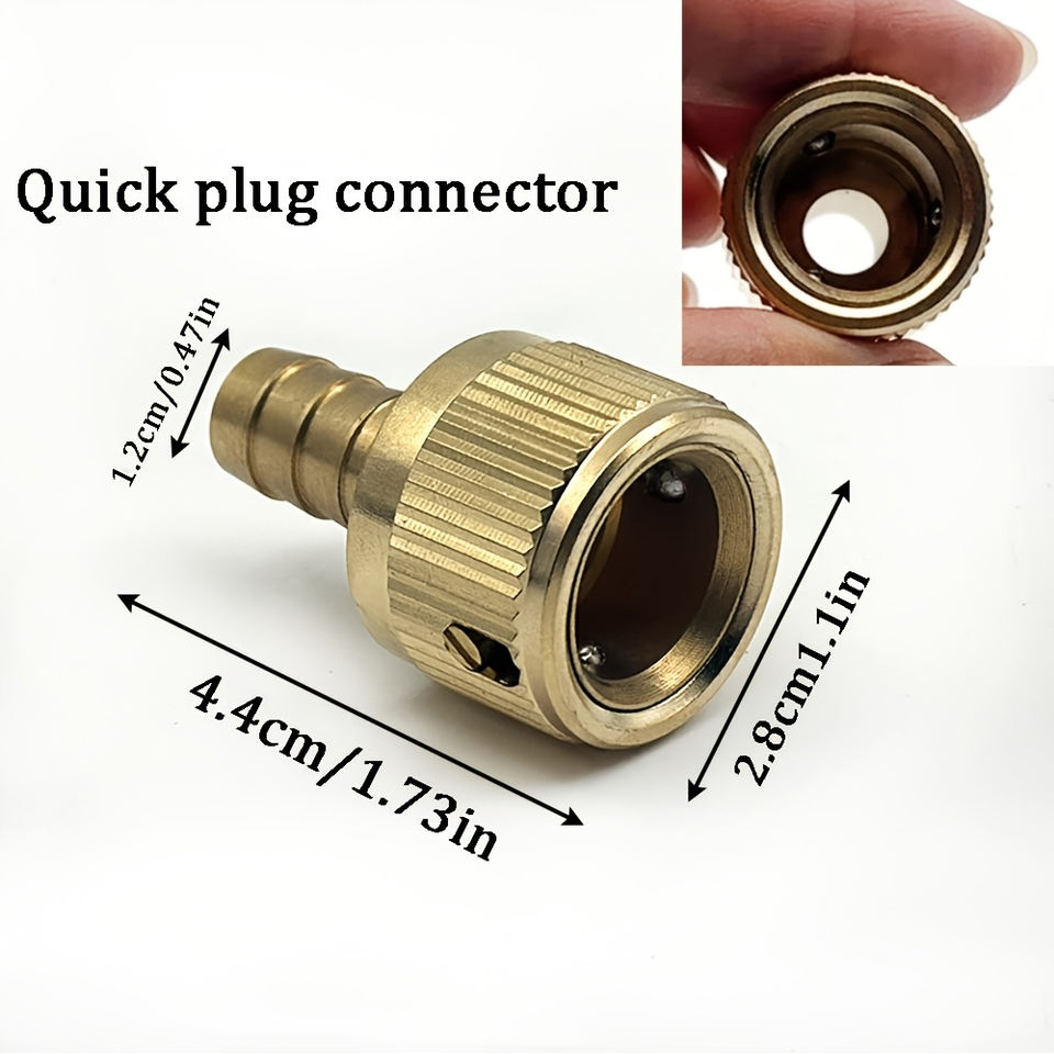 Brass Half Inch Barbed Quick Connector 1/2