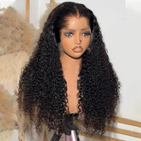 Pelucas de Cabello Humano SDD Ready Wear Lagos Hairline Water Curly 13x4 con Frente de Encaje, Pre-Arrancadas, Pre-Decoloradas, HD, Sin Pegamento